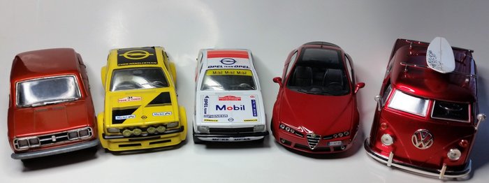 Guisval, Bburago, Motorama en Jada - 1:23, en 1:24 - Seat 1430, 2 Opel C Kadett, Alfa en Volkswagen - Selection of frequently searched models