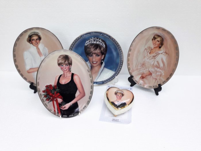 Franklin Mint - The Bradford Exchange - Prinsesse Diana tallerkener (5) - Porcelæn