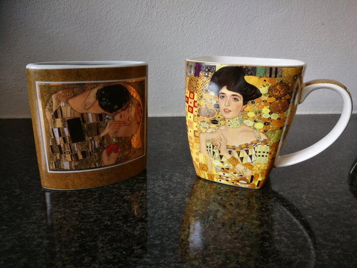 Gustav Klimt - Goebel - Artis Orbis, Queen Isabell Limited Collection - 花瓶, 杯 - 瓷