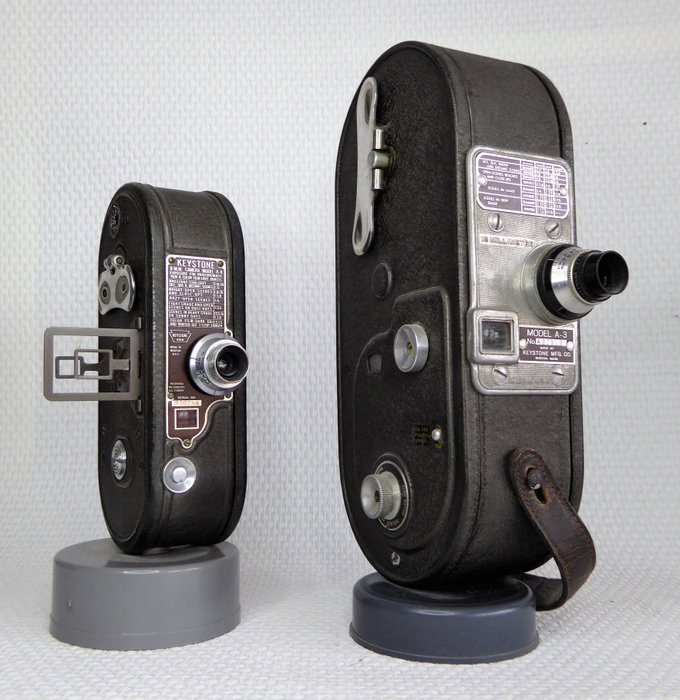 KEYSTONE A-3 16mm Movie Camera Wollensak f/3.5 25mm Cine Velostigmat Lens USA 