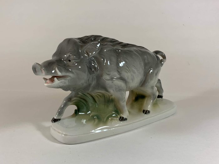 Heinz & Co/VEB - Figurine(s), wild boar - Porcelain