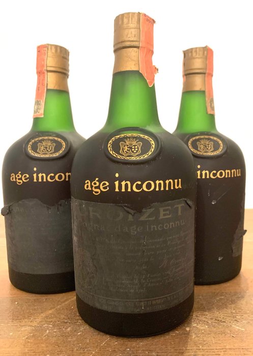 Croizet - Cognac d'Age Inconnu - b. Anni ‘70 - 75cl - 3 bottiglie