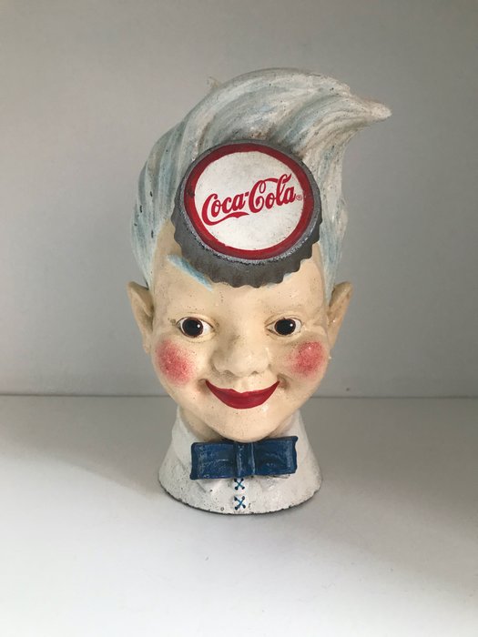 Oryginalna żeliwna skarbonka Coca Cola - Sprite Boy - 1950 (1) - Żelazo (odlew/kute)