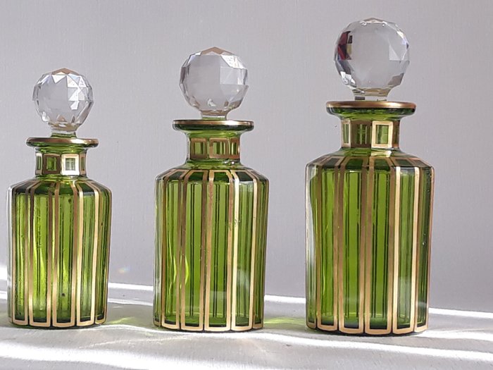 Baccarat - 3 frascos de perfume raros e antigos - Cristal