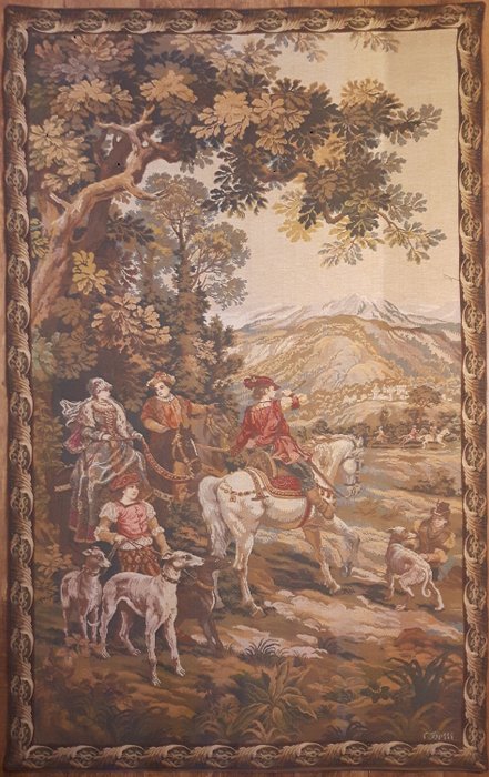 C. Detti - JP Paris - Gobelin hunting tapestry