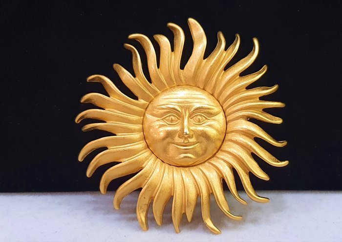 MONET Placate cu aur rusesc de 18kt - Broșă de soare