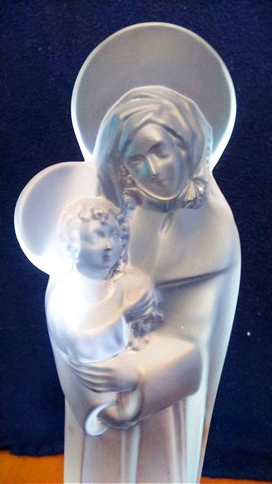 Lalique - Große Madonna mit Kind (1) - Kristall