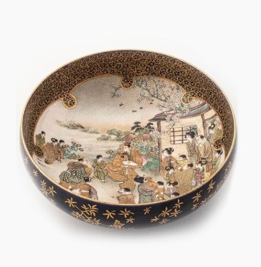 Bol signé Kinkozan zo - Satsuma - Céramique - Kinkozan - Japon - Période Meiji (1868–1912)