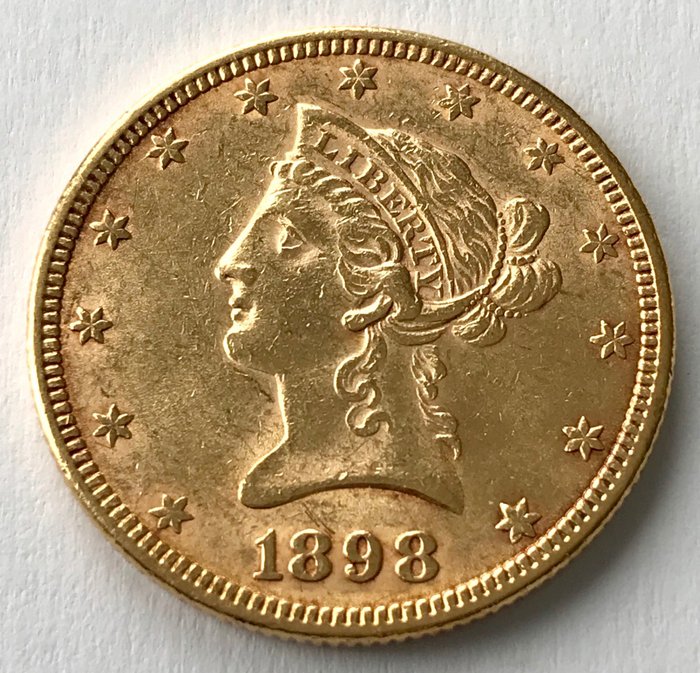 美國 - 10 Dollar 1898 - Liberty Head - 金色