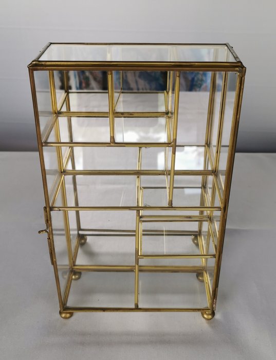 展示柜，用于微型收藏 - 玻璃, 铜
