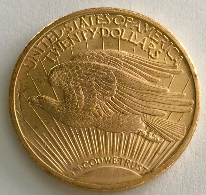 Yhdysvallat - 20 Dollars 1922 - St. Gaudens Double Eagle - Kulta