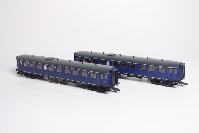 Roco H0 - 64021 - Passenger carriage set - Block box carriage set, second class, blue - NS