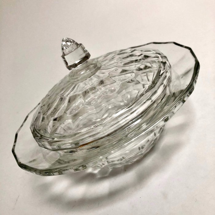 Charles Graffart - Val Saint Lambert - Candy jar, Bonbonnière, Drageoir - Semi-crystal glass