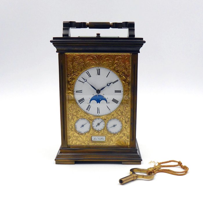 Relógio de mesa La Vallèe com movimento "Matthew Norman / London 1781" - Banhado a ouro, Latão - 1974