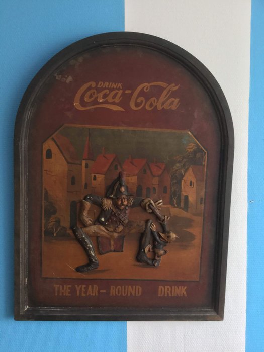 Coca Cola  - segno pubblicitario (1) - Legno