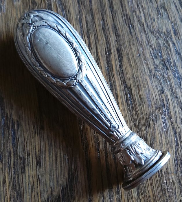 Wachs-Siegel, Antiker silberner Stempel oder Siegel (1) - .800 Silber - Europa - Um 1900