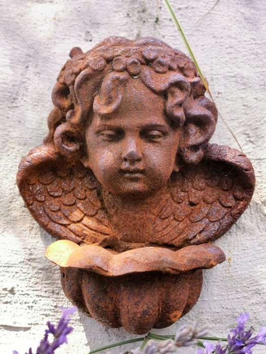 小雕像, Cherubijn - 23 cm - 铁（铸／锻）