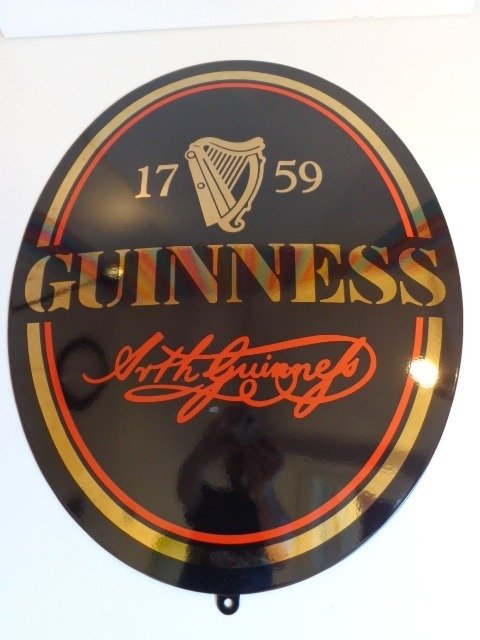 Stort reklametavle fra Guinness - emalje / metall