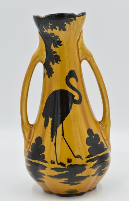 Orchies - Art Nouveau váza - Finom üvegezett fajanszok