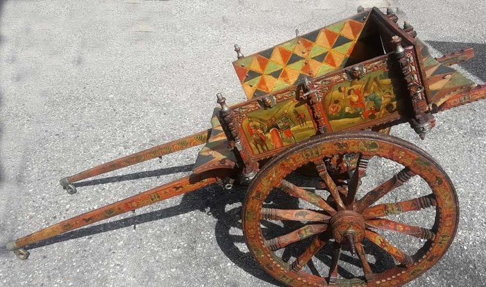 Sicilian cart (1) - Folk Art - Wood - 20th century