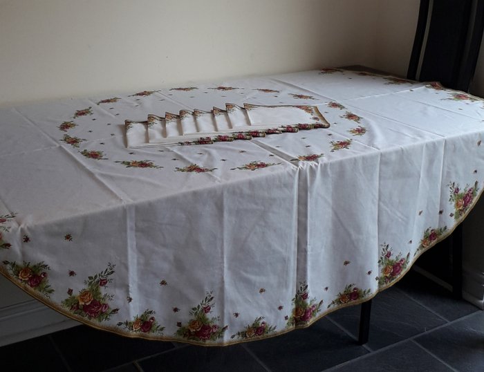 Royal Albert - Old Country Roses - Guardanapos de toalha de mesa e guardanapo raros (9) - Melamina