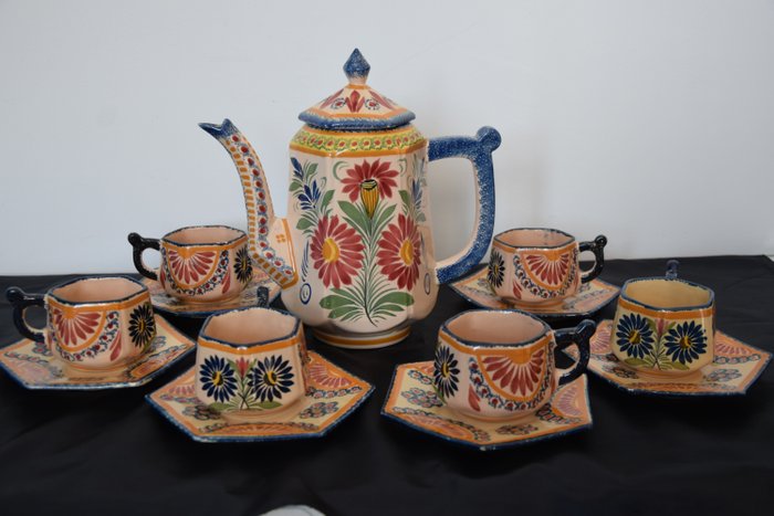 Henriot Quimper - 茶，咖啡，巧克力服务 (13) - 陶器