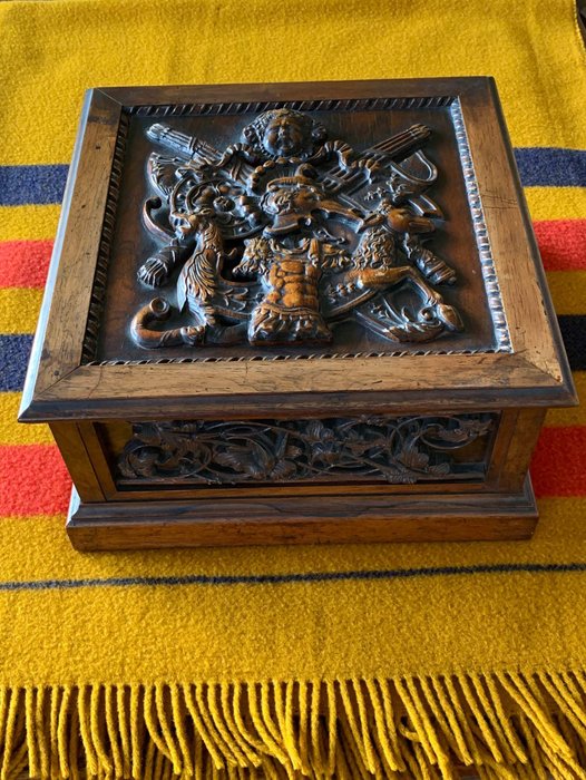 雪茄保濕盒 - 維多利亞時代 - 核桃木, 雪松木 - 19世紀下半葉