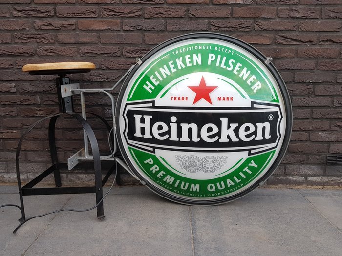 Caixa de luz de publicidade dupla face Heineken * GRANDE * - Metal e plástico