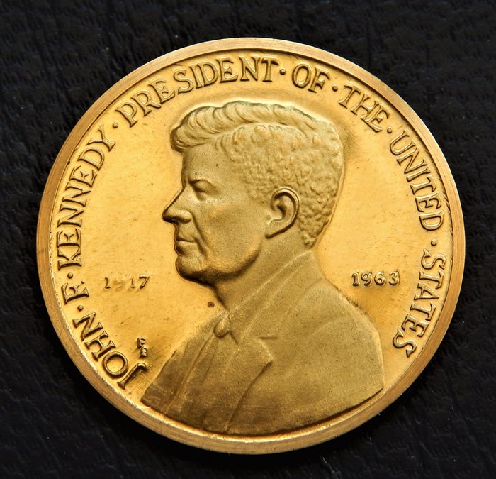 美國 - John F. Kennedy  - Medalla Conmemorativa  1917-1963 - 金色