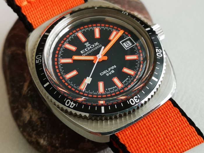 Edox - Delfin-Sub Diver's Automatic Watch - 623 2307 4 - Uomo - 1970-1979