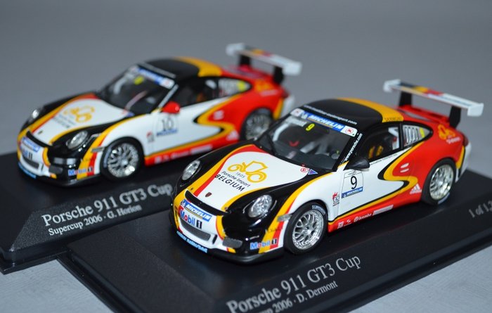 MiniChamps - 1:43 - Porsche 911 (997) GT3 Cup 2006 ° 9 + Porsche 911 (997) GT3 Cup 2006 ° 10 - David Dermont (BEL) + Geoffroy Horion (BEL) / Porsche Supercup