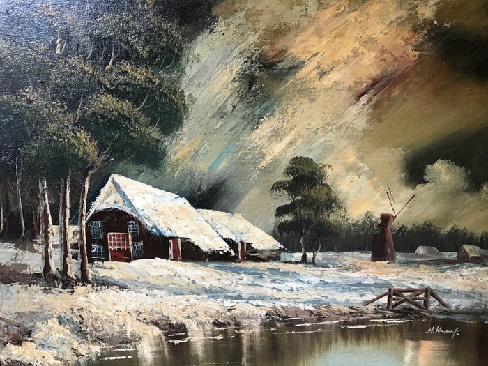 H Knauf ( 1901-1976 ) - Winterlandschap - Catawiki