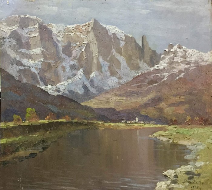 Luigi Vicentini - paesaggio di montagna