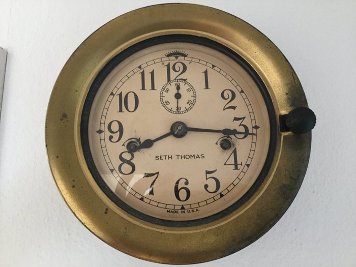 Orologio della nave americana - Seth Thomas - Metallo (antiruggine) - Prima metà del 20° secolo