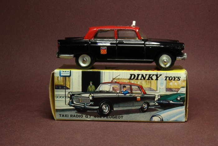 Dinky Toys - 1:43 - Peugeot 404 Taxi G7 - Dinky leksaker Frankrike 1400