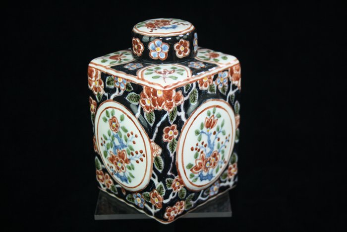 Koninklijke Tichelaar Makkum - Contenitore da tè policromo di Delft - Terracotta