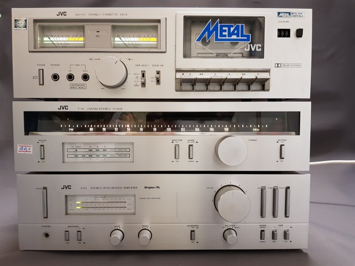 JVC - A-X1 - KD-A11 - T-X1  - Vários modelos - Amplificador integrado, Leitor de cassetes, Sintonizador