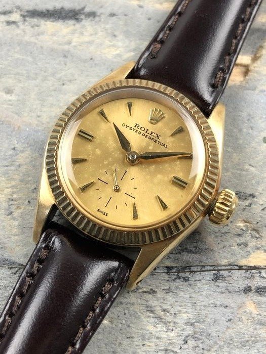 rolex oyster perpetual 14k gold
