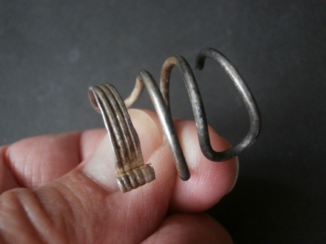 Όμορφο και σπάνιο πρωτότυπο ασήμι Δαχτυλίδι γενειάδας Viking - 20/15 mm