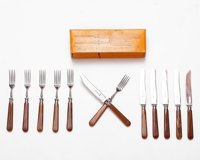 Jacobs & Co - Solingen GR - Cutlery Set (12) - Bakelite, Steel (stainless)
