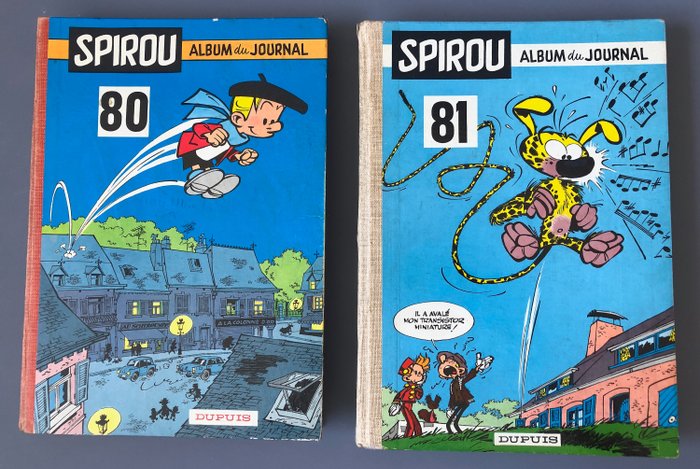 Spirou (magazine) - Album Spirou n°80 + 81 - 2x C - Erstausgabe - (1961)
