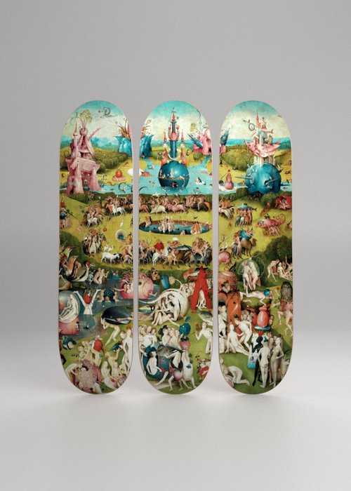 Scultura, The Garden of Earthly Delights Triptych Skateboards - 82 cm - Legno