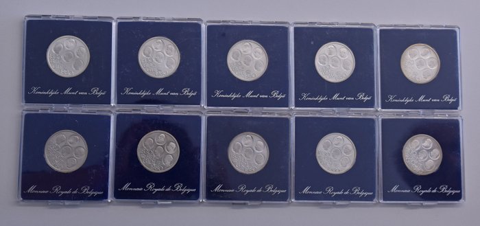 Belgium. 500 Francs 1980  Proofslag - 10 stuks