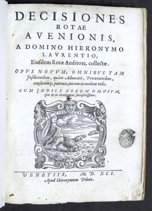 Hieronymo Laurentio - Decisiones Rotae Avenionis - 1591