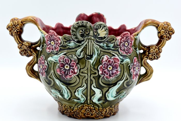 Onnaing - Cache-pot Art Nouveau – Barbotine
