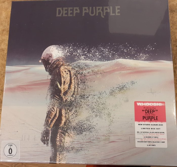 Deep Purple - Whoosh! || Limited Box Set || 2 LP Gatefold || CD + DVD || Coloured 10'' Vinyl || T-Shirt XL || M&S - 2xLP Album (double album), Artwork/ Painting, Box set, CD Box set, DVD Box set, Limited box set, LP Box set - Coloured vinyl - 2020/2020