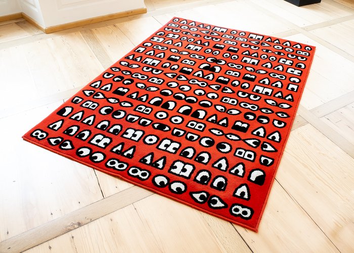 Walter van Beirendonck for Ikea - Red design rug with - Catawiki