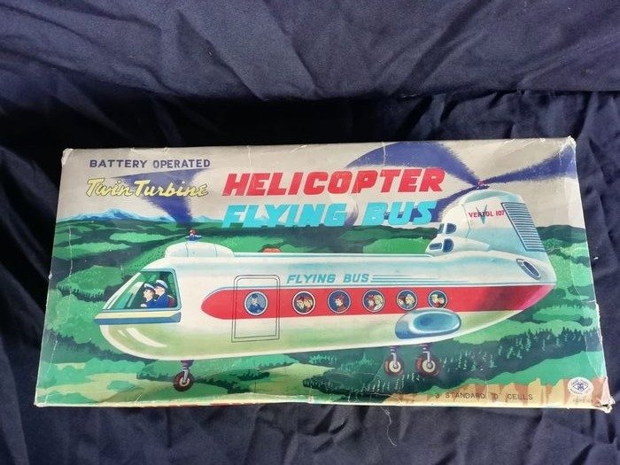 Onbekend - Helicopter flying bus vertol 107 tin toy - Catawiki