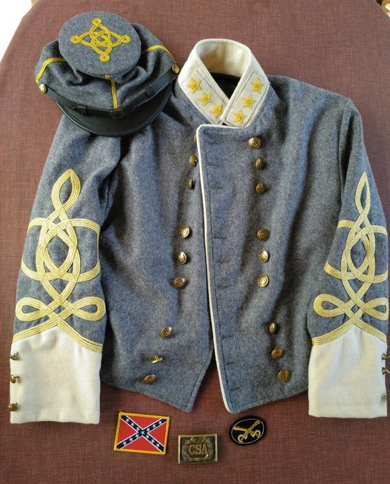 Confederate army uniform U.S. - Cotton, metal