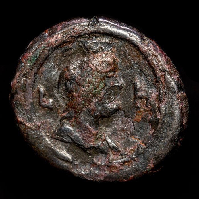 Egypte Alexandria. Antoninus Pius (138-161 n.Chr.). Æ Obol,RY 8 = 144/5 - Serapis bust, wearing Kalathos and tainia, L-H